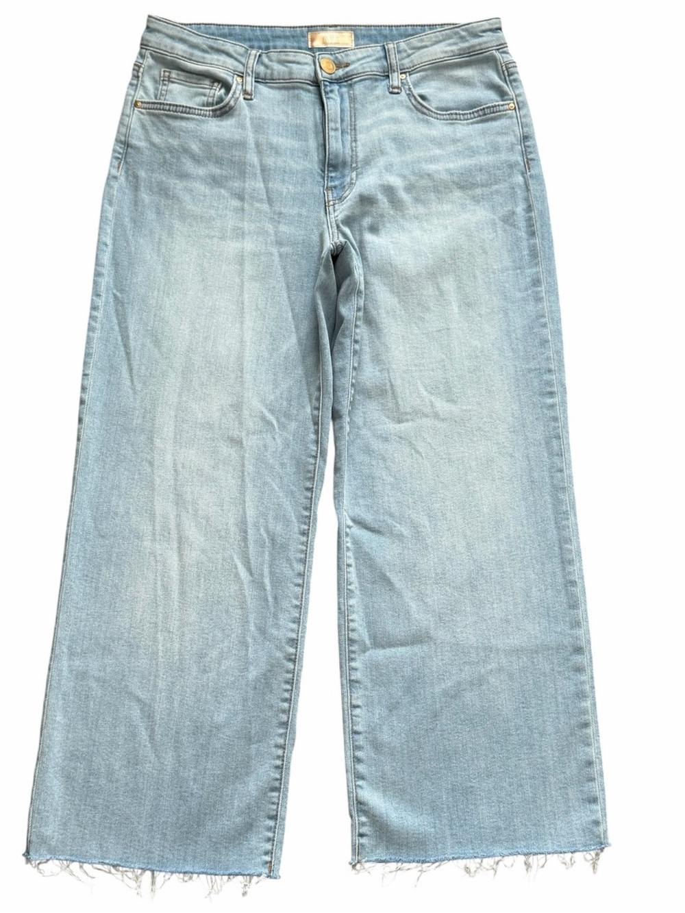 KUT From The Kloth Charlotte High Rise Culotte Jeans Size 10 Light Wash